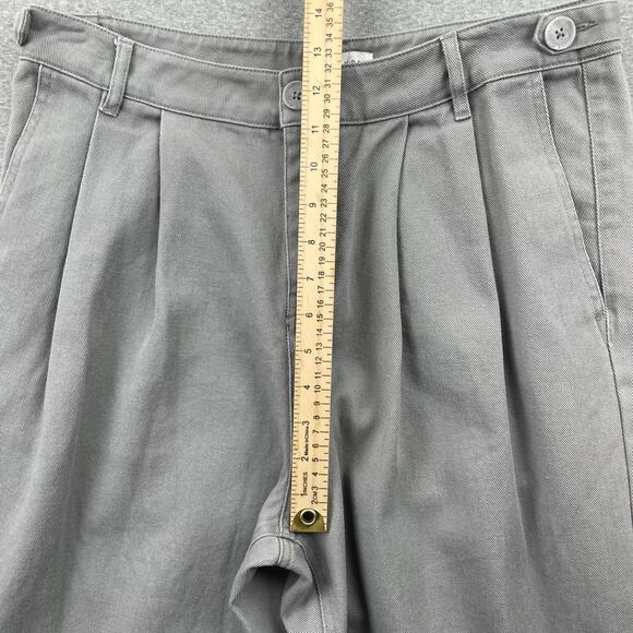 TOPSHOP Jeans Womens 10 Gray Relaxed Loose High Rise Pleated Minimalist Grunge - Picture 6 of 14